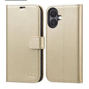 OCASE iPhone 17 Wallet Case PU Leather Flip Folio Case Card Holders RFDI Blocker